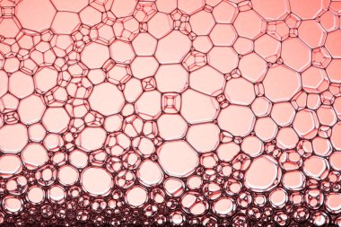 Geometrik hücreler için arka plan veya doku su ve sabun köpüğü oluşturduğu
