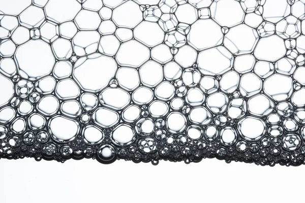 Geometryczne komórki tworzą baniek mydlanych i wody, tło i tekstura — Zdjęcie stockowe
