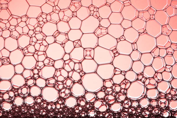 Geometryczne komórki tworzą baniek mydlanych i wody, tło i tekstura — Zdjęcie stockowe