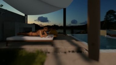 Aktivite havuzu, 4 k tarafından rahatlatıcı sahip insanlar