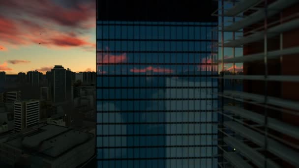 Ville de Londres, vue aérienne et beau lever de soleil, 4K 
