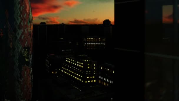 Mooie zonsopgang boven Londen city — Stockvideo