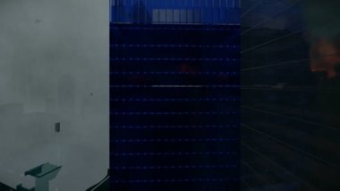 Londra şehir yağmur ve ışık, 4k