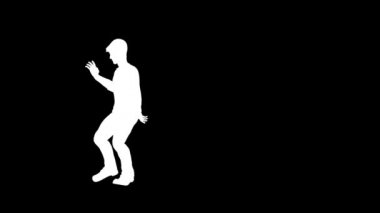 Kulüp Dancer siluet, yavaş hareket