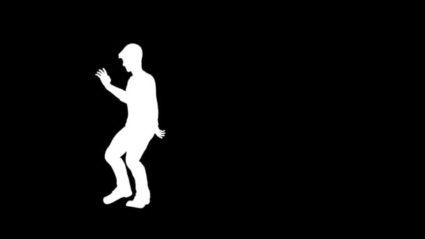 Club Dancer Silhouette, rallentatore — Video Stock