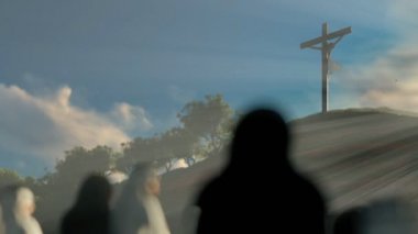 Dinî inananlar şafakta İsa'nın haçı dua