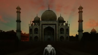 Zaman atlamalı gündoğumu, eğim karşı Tac Mahal