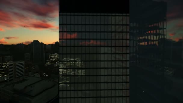 Vue du dessus de Londres, contre le beau lever du soleil, 4K 