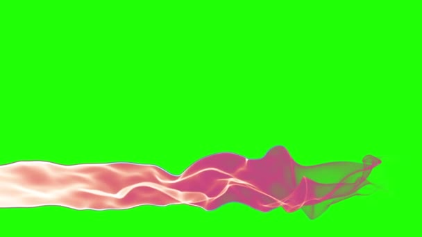 Lower Third Cloth Animation Seamless Loop Green Screen Chromakey — Stok Video