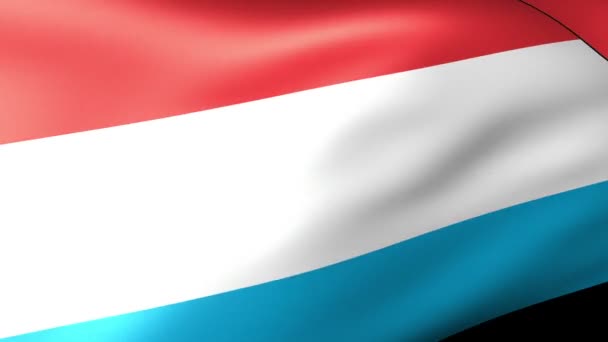 Luxembourg Flag Waving Ország Embléma — Stock videók