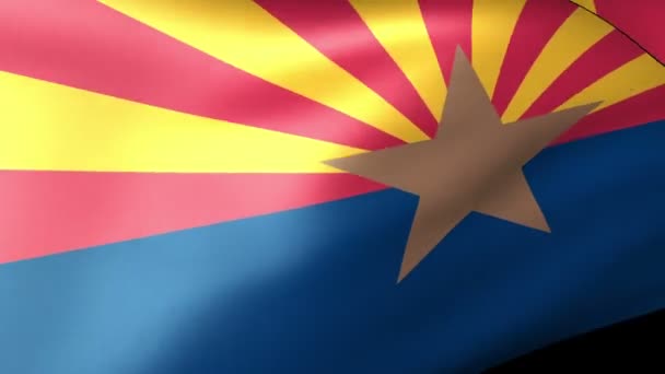 Arizona State Flag Sventola — Video Stock