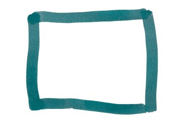 Beyaz arkaplanda yeşil çerçeve izole edildi