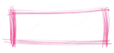 Beyaz arka plan üzerinde izole pink çerçeve