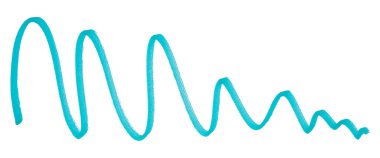 Açık mavi fırça darbeleri beyaz arkaplanda izole.