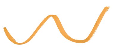 Turuncu fırça beyaz arkaplanda izole edildi.