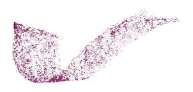 Mor boya fırçası darbesi beyaz arkaplanda izole