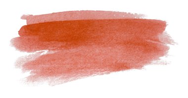 Kırmızı suluboya arka plan, sanatsal olarak elle çizilmiş. beyaz arkaplanda izole.