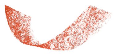 Beyaz zemin üzerinde kırmızı boya fırçası darbesi izole