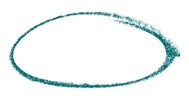 Beyaz arkaplanda izole edilmiş yeşil kalem işaretli daire