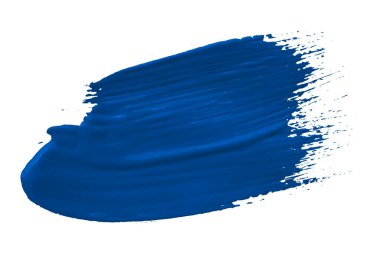 mavi fırça beyaz arkaplanda izole edildi