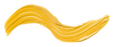 Sarı suluboya fırça beyaz arkaplanda izole