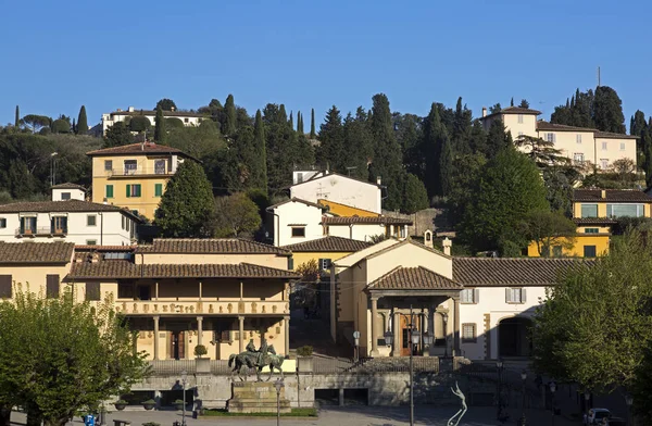 Fiesole Jest Miastem Metropolitalnych Miasta Florencja — Zdjęcie stockowe