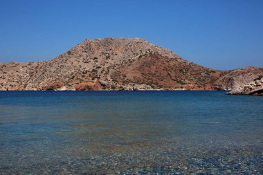 Yunanistan 'ın Hydra Adası' ndaki Bisti körfezi