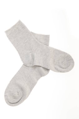 beyaz zemin üzerine çorap