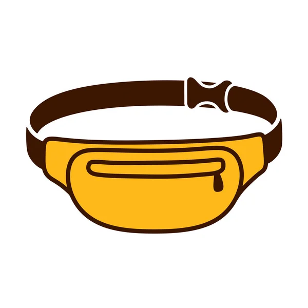 Fanny Pack Saco Cintura Desenho Ilustração Vetorial Isolada — Vetor de Stock