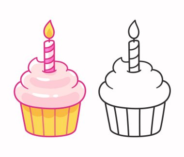 Download Birthday Candle Line Icon Free Vector Eps Cdr Ai Svg Vector Illustration Graphic Art