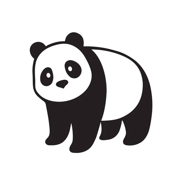 Estilizado Panda Gigante Desenho Corpo Inteiro Ícone Urso Panda Simples —  Vetores de Stock