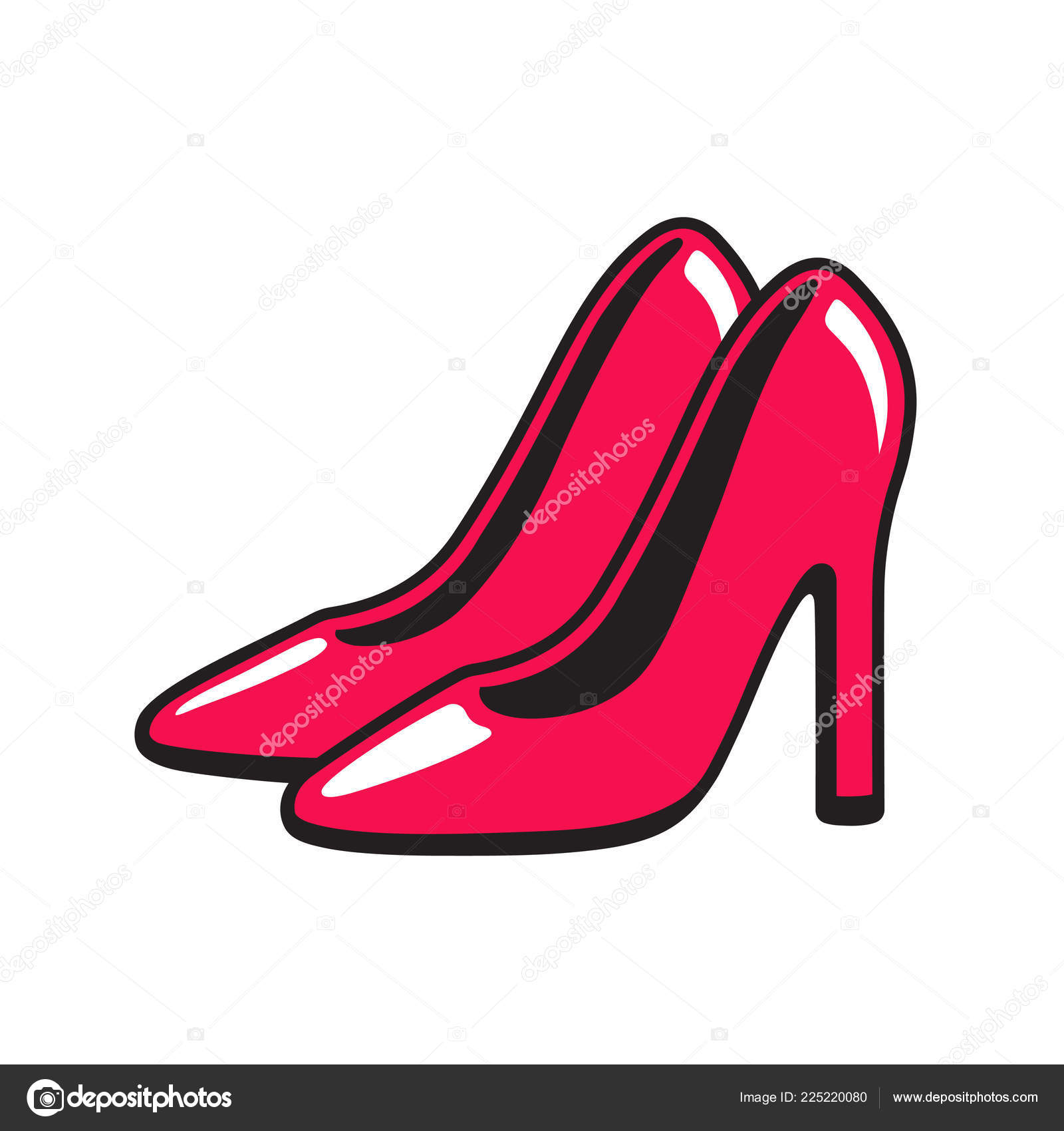Red High Heel Stiletto Shoes Drawing Cartoon Comic Style Vector Stock Vector Image by ©Sudowoodo #225220080 Red High Heel Stiletto Shoes Drawing Cartoon Comic Style Vector Stock Vector Image by ©Sudowoodo #225220080