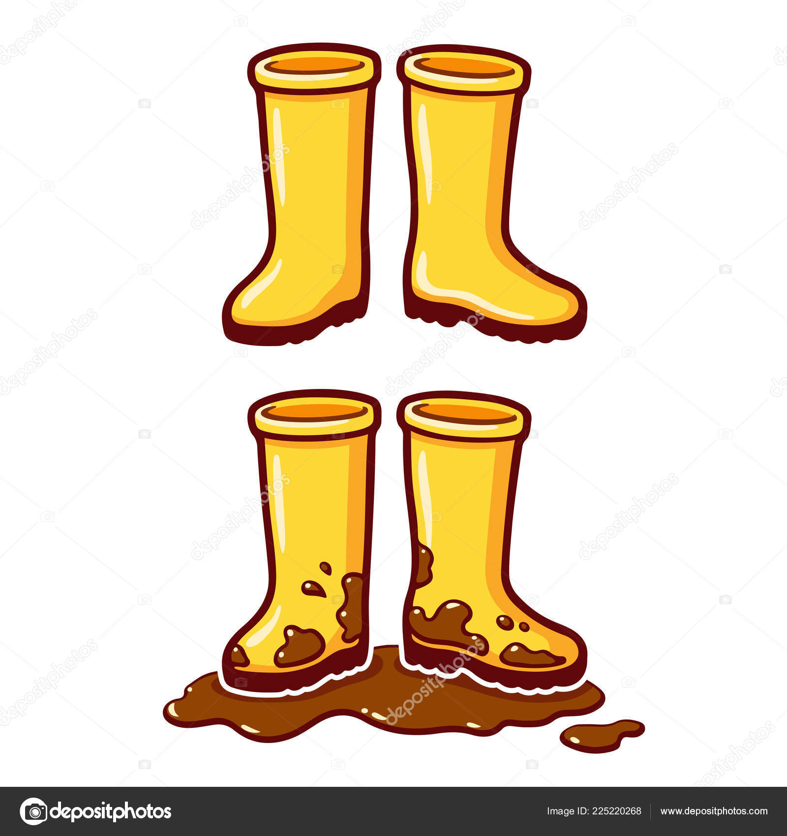 yellow mud boots