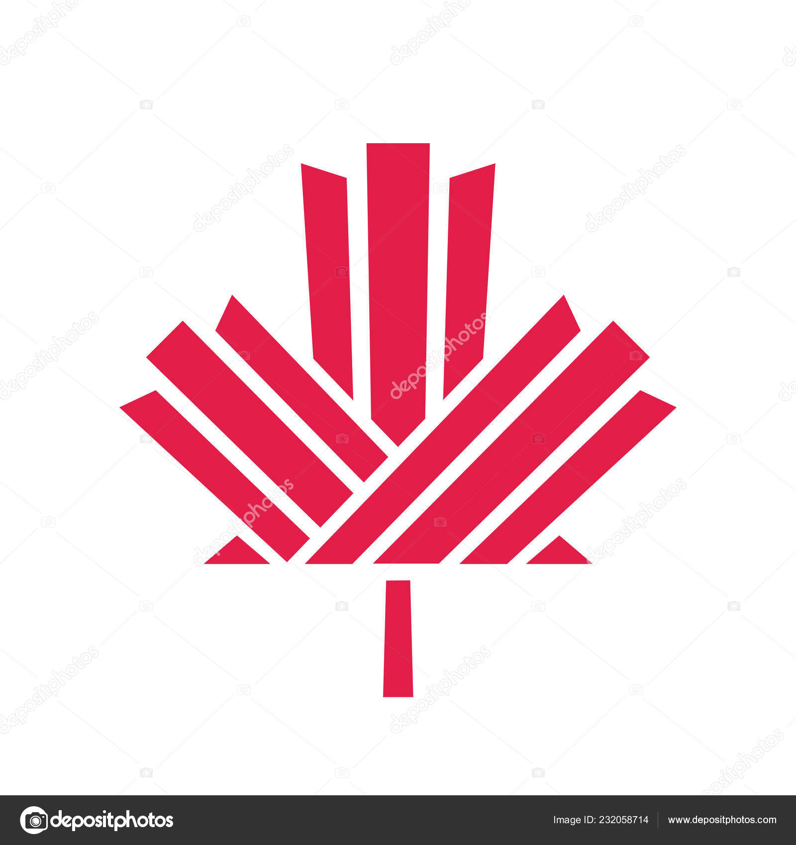 Stilisiertes Ahornblatt Zeichen Kanada Symbol Symbol Oder Abstraktes Logo  Einfache Stock-Vektorbild von ©Sudowoodo 232058714, image size:1600x1700