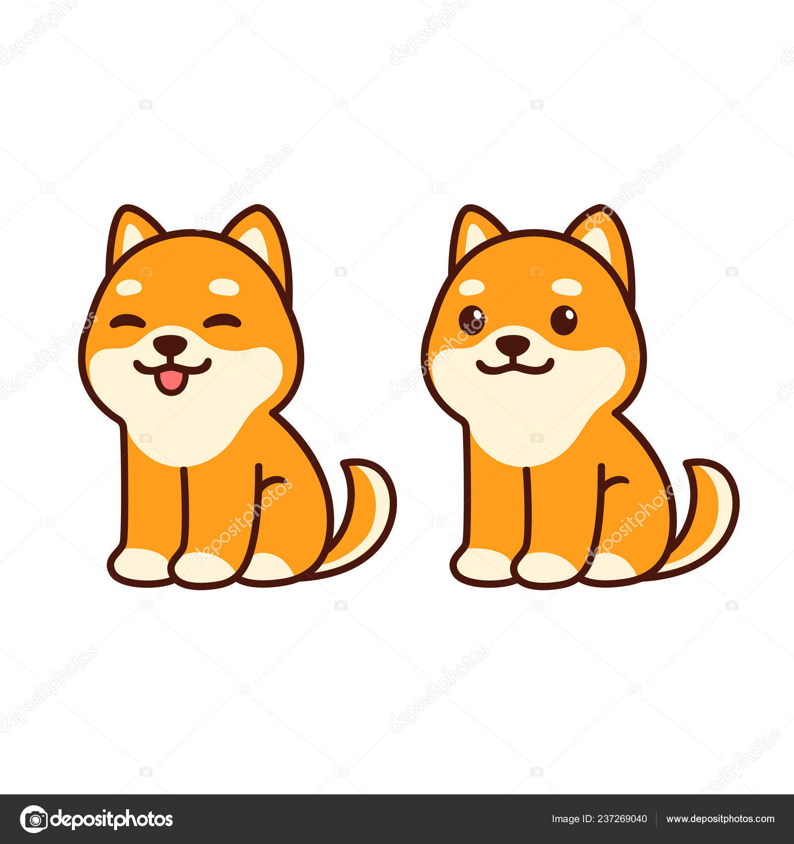 Desenho de gato simples e mínimo. dois gatos sentados. ilustração em vetor  bonito.