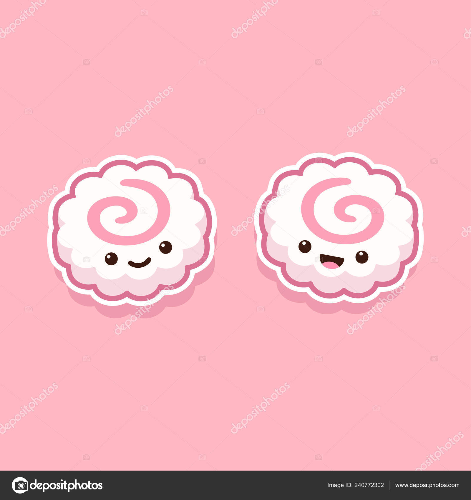 Narutomaki Japanese Fish Cakes Cute Cartoon Faces Kawaii Asian Food Stock  Vector by ©Sudowoodo 240772302