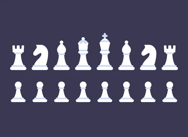 Chess game pieces icons set Royalty Free Vector Image