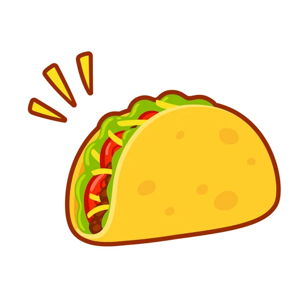 Cartoon taco ritning — Stock vektor