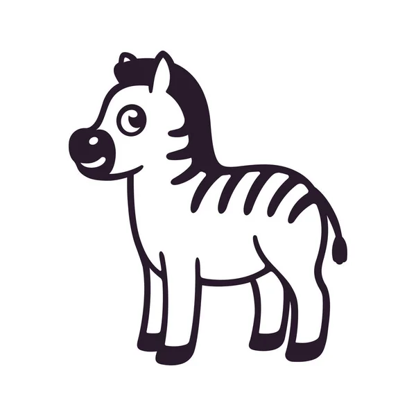 Desenhos animados Zebra desenho — Vetor de Stock