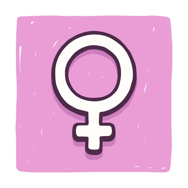 Símbolo de género femenino — Vector de stock