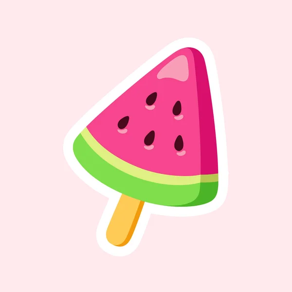 Watermelon ice cream — Stock Vector