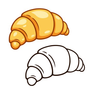 Karikatür kruvasan çizim