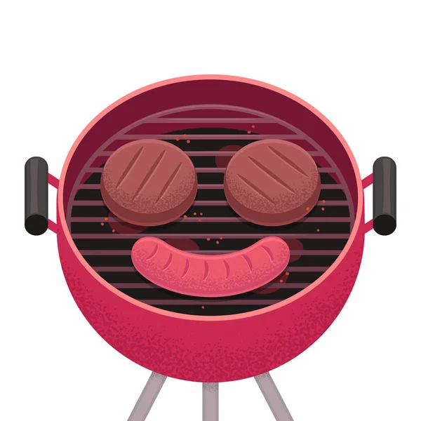 Illustration de gril de barbecue — Image vectorielle