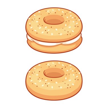 Krem peynir ile her şey simit