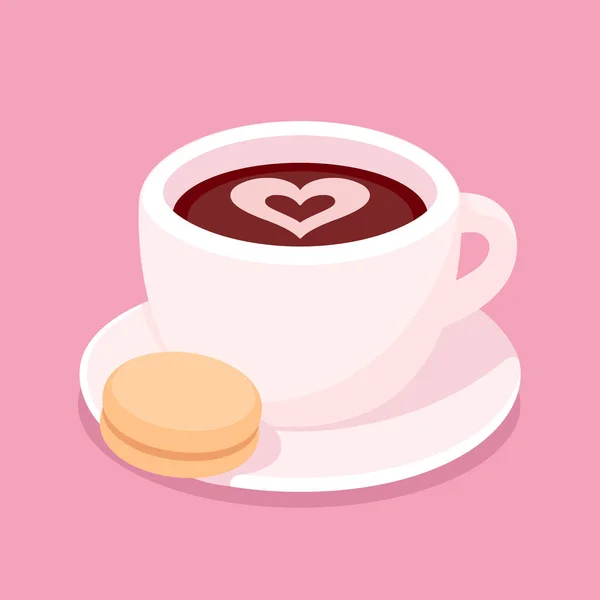 Cup of coffee with cookie — Stock Vector