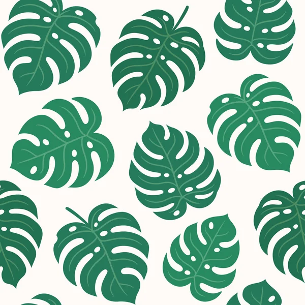 Monstera lövmönster — Stock vektor