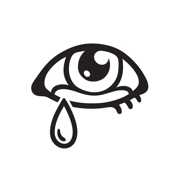 Ojo con lágrima — Vector de stock