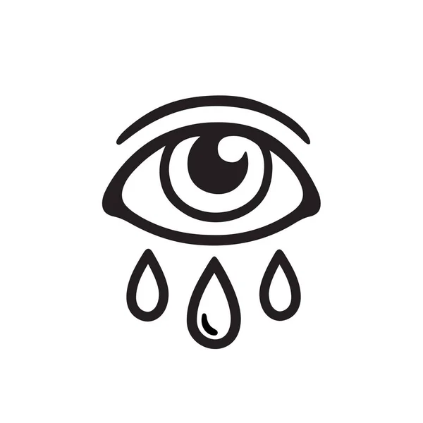 Ojo con lágrimas — Vector de stock