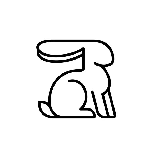 Простий заєць або логотип кролика — стоковий вектор