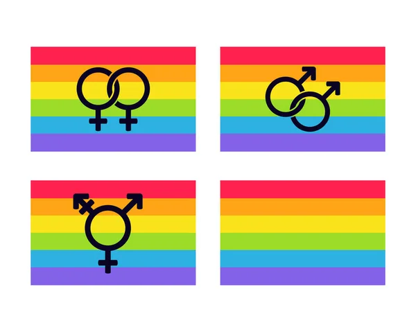 Set de banderas LGBT — Vector de stock